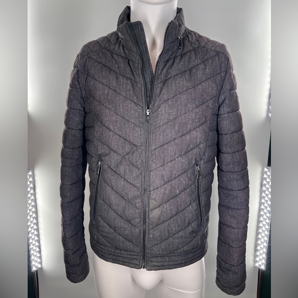 GUC Guess Chevron Quilted Puffer Coat - Picture 2 of 16